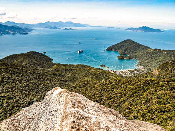 Tropical Coast with mountains on the Costa Verda in Brazil