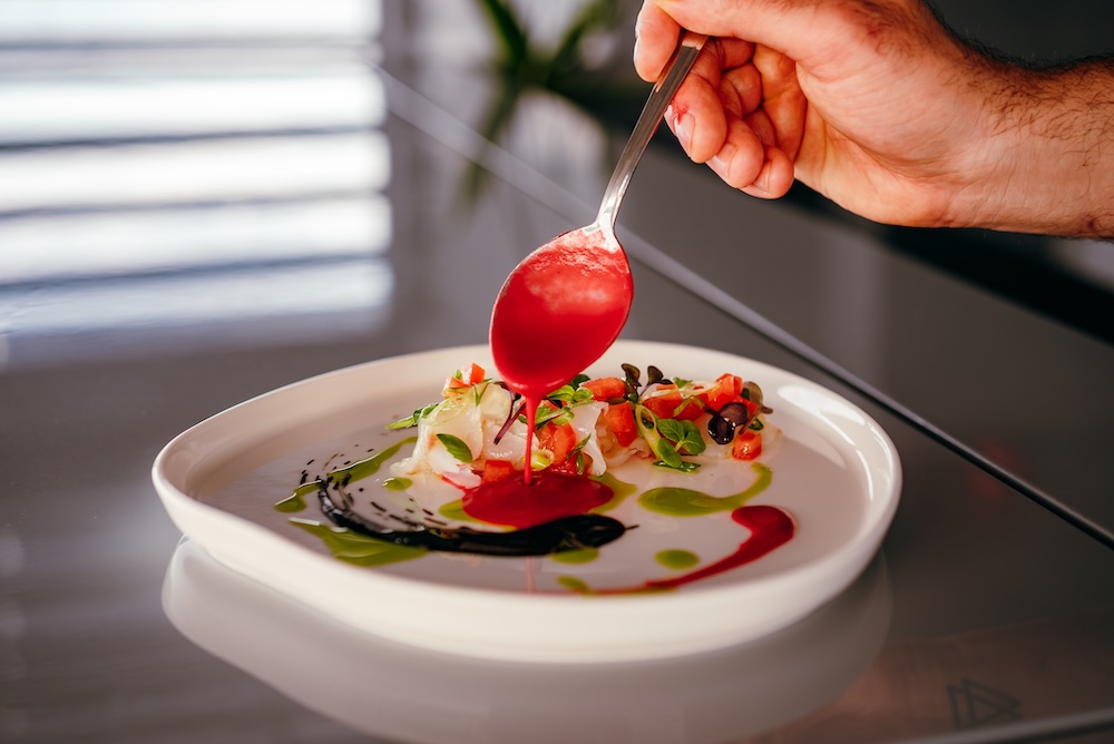 Dining experience on CARMEN yacht with professionally prepared meals on board