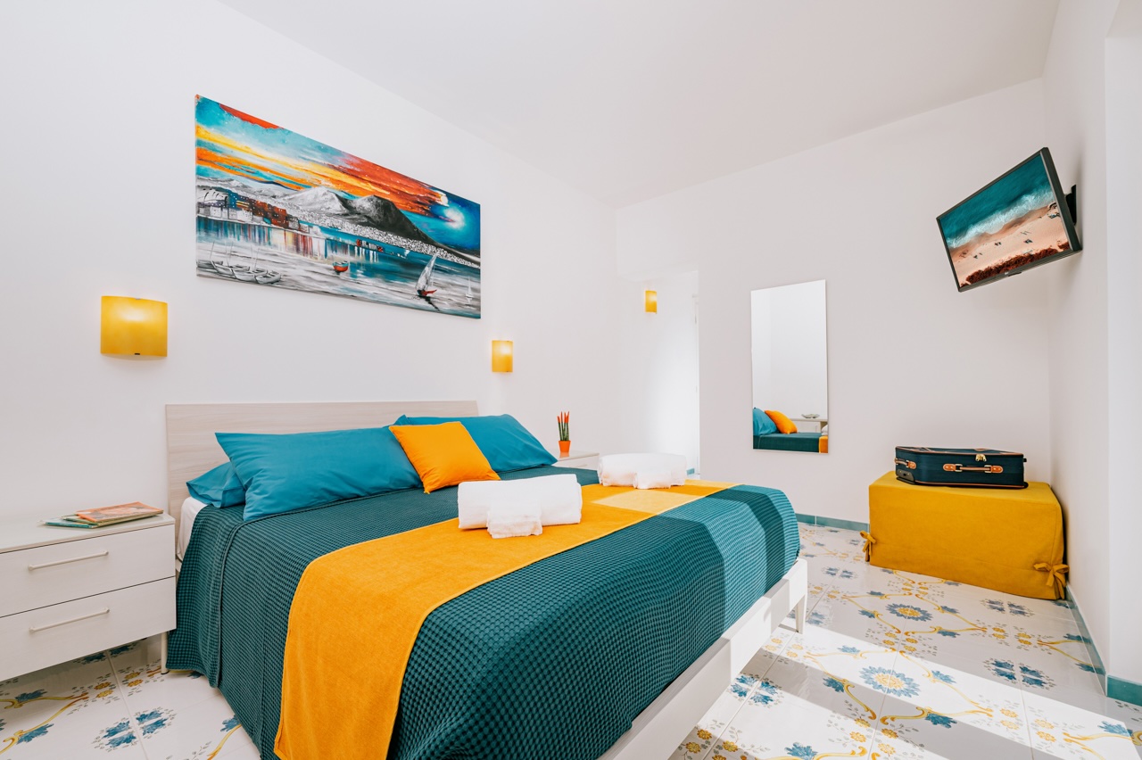 Sea view bedroom at Villa Eris Amalfi Coast