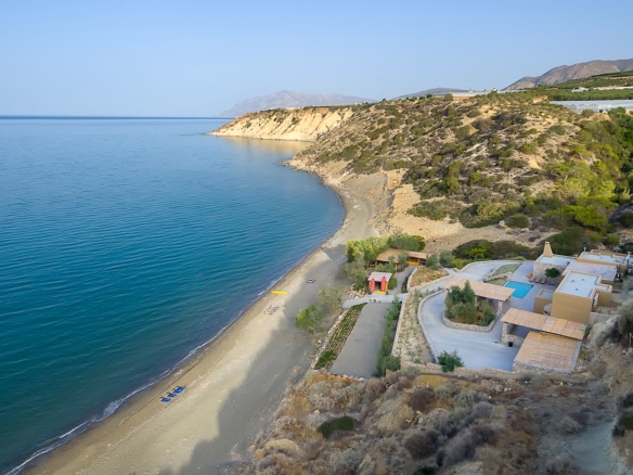 Beach House Arvi West seafront villa on the coast of Crete, Greece