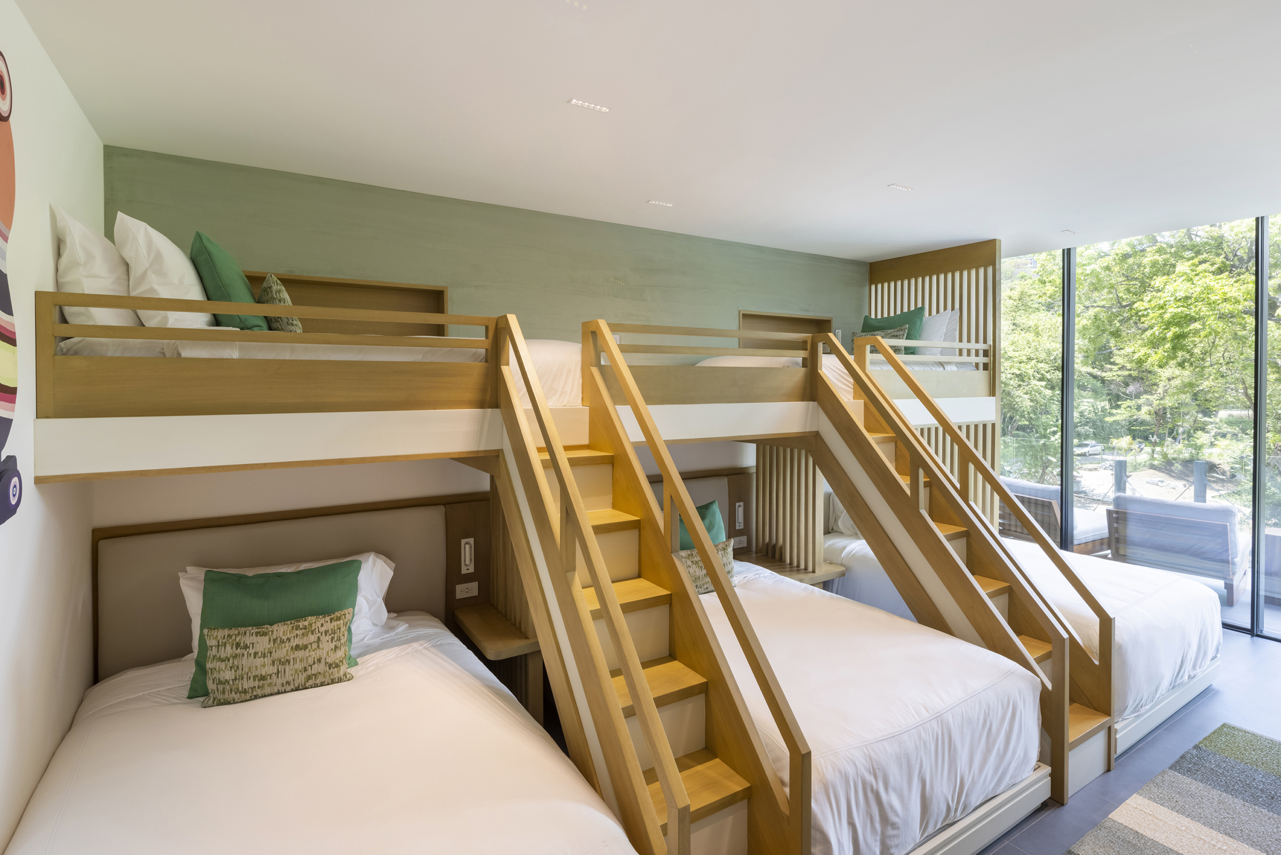 Children’s bunk room for five guests at Villa Avellana in Costa Rica