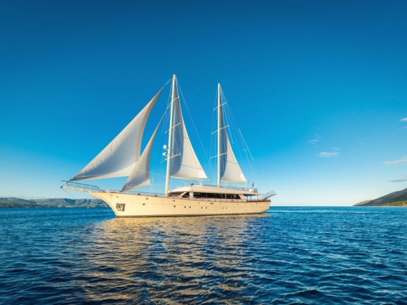 Sailing Yacht under sail in the Adriatic Sea